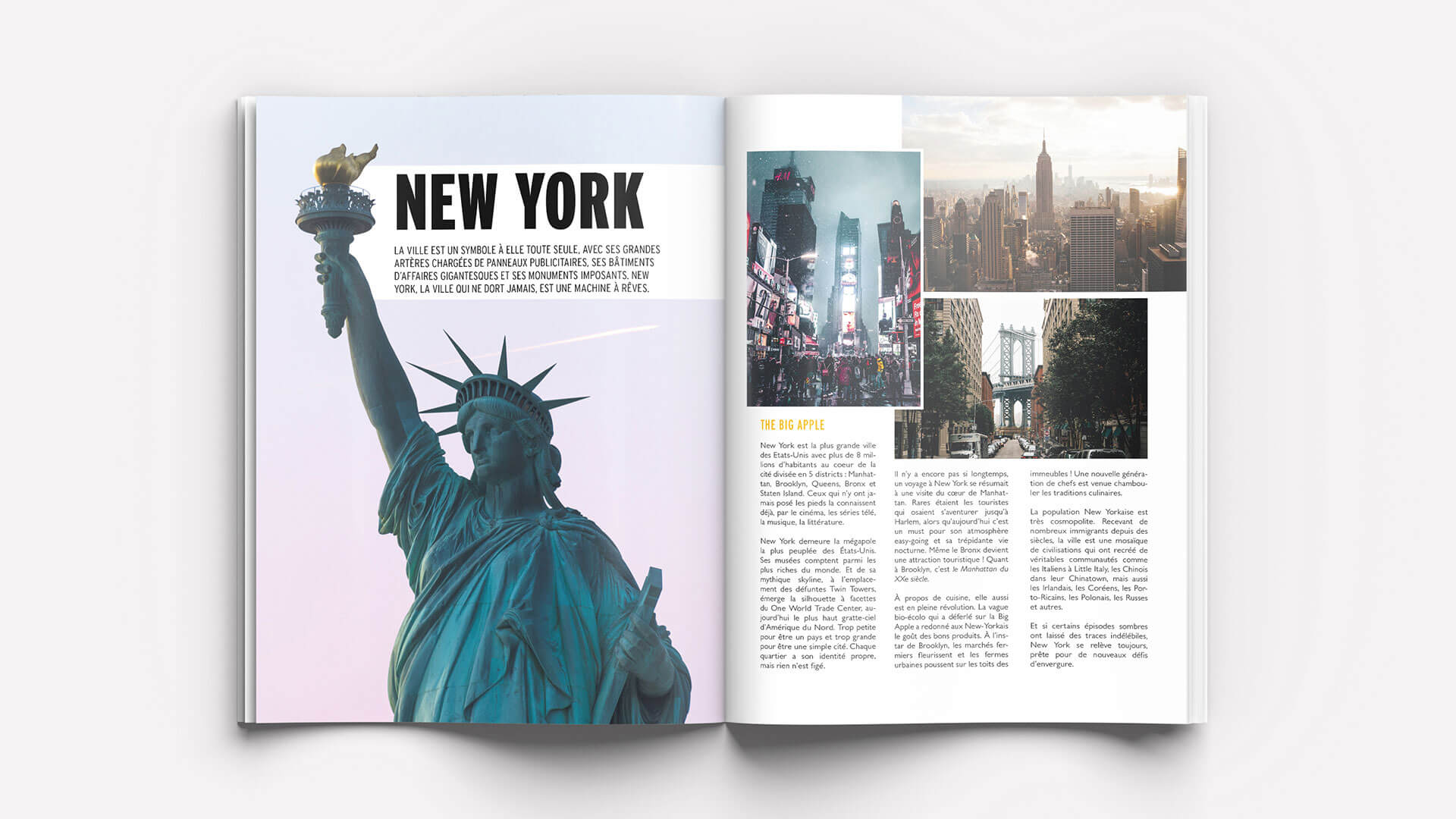 American City New York, USA magazine layout
