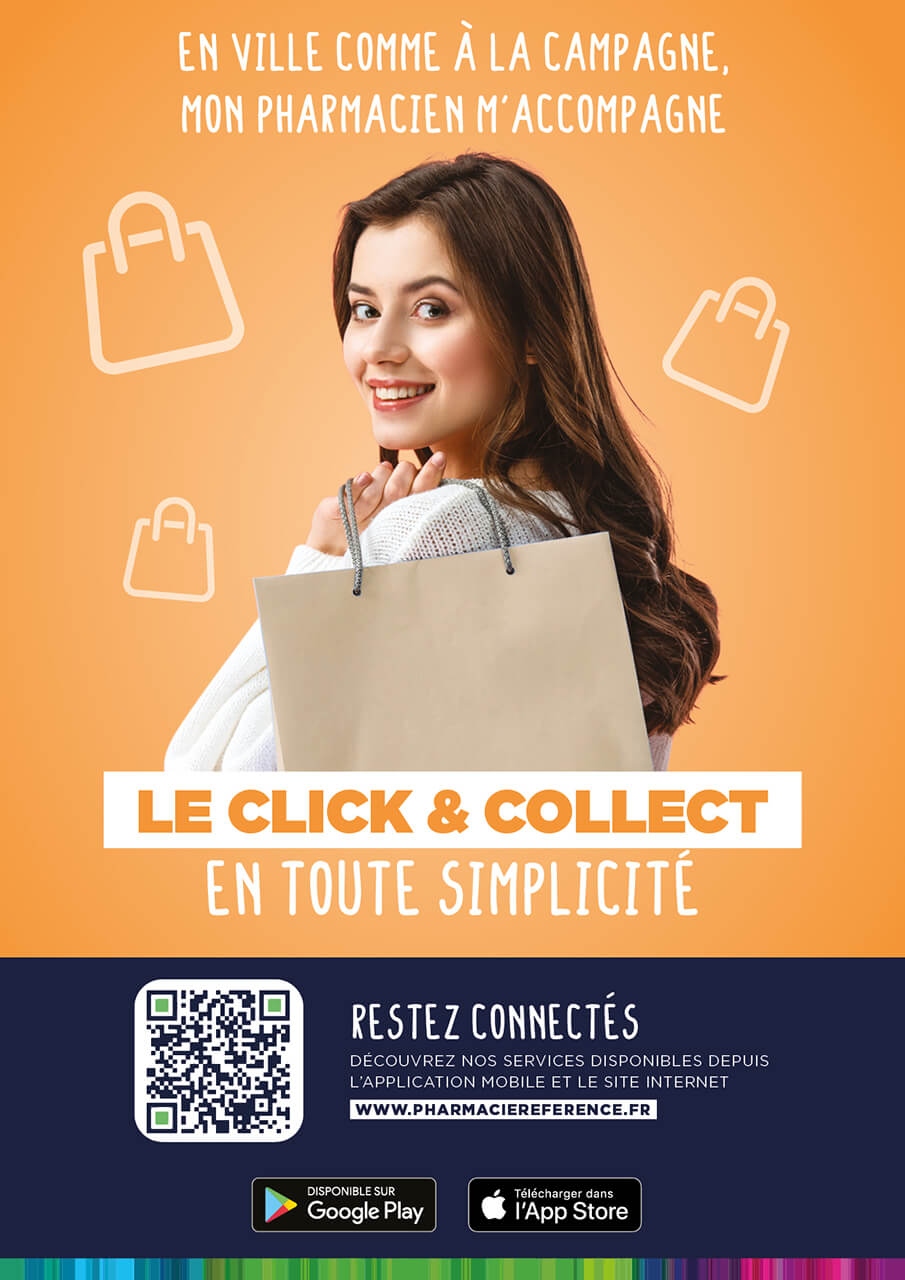 Pharmacie Référence Groupe - Affiche service application Click & Collect