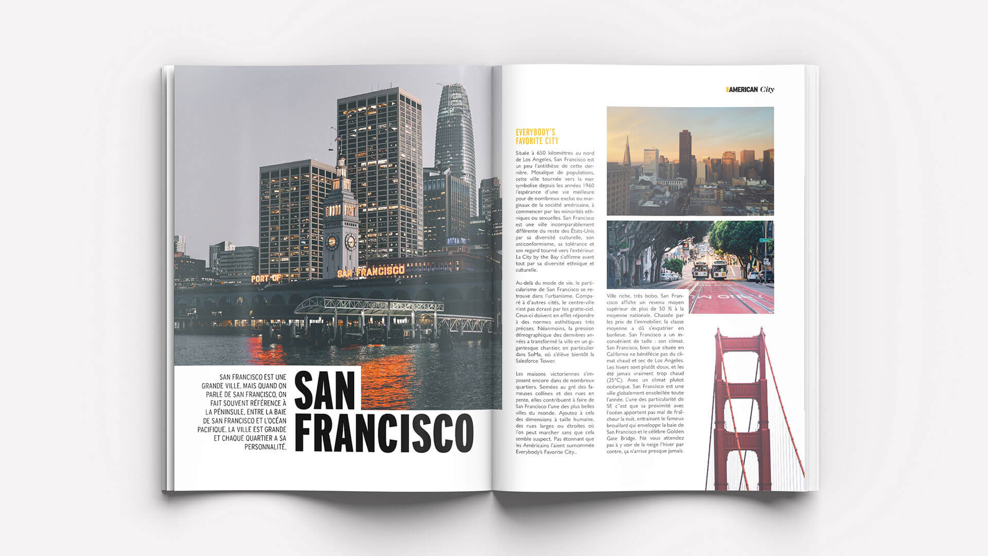 American City San Francisco, USA magazine layout