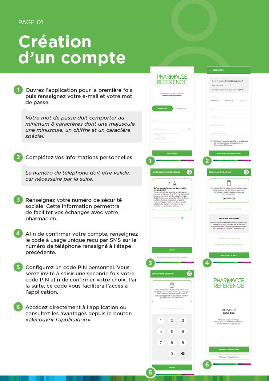 Pharmacie Référence Groupe - Leaflet A5 tuto application - Page 1